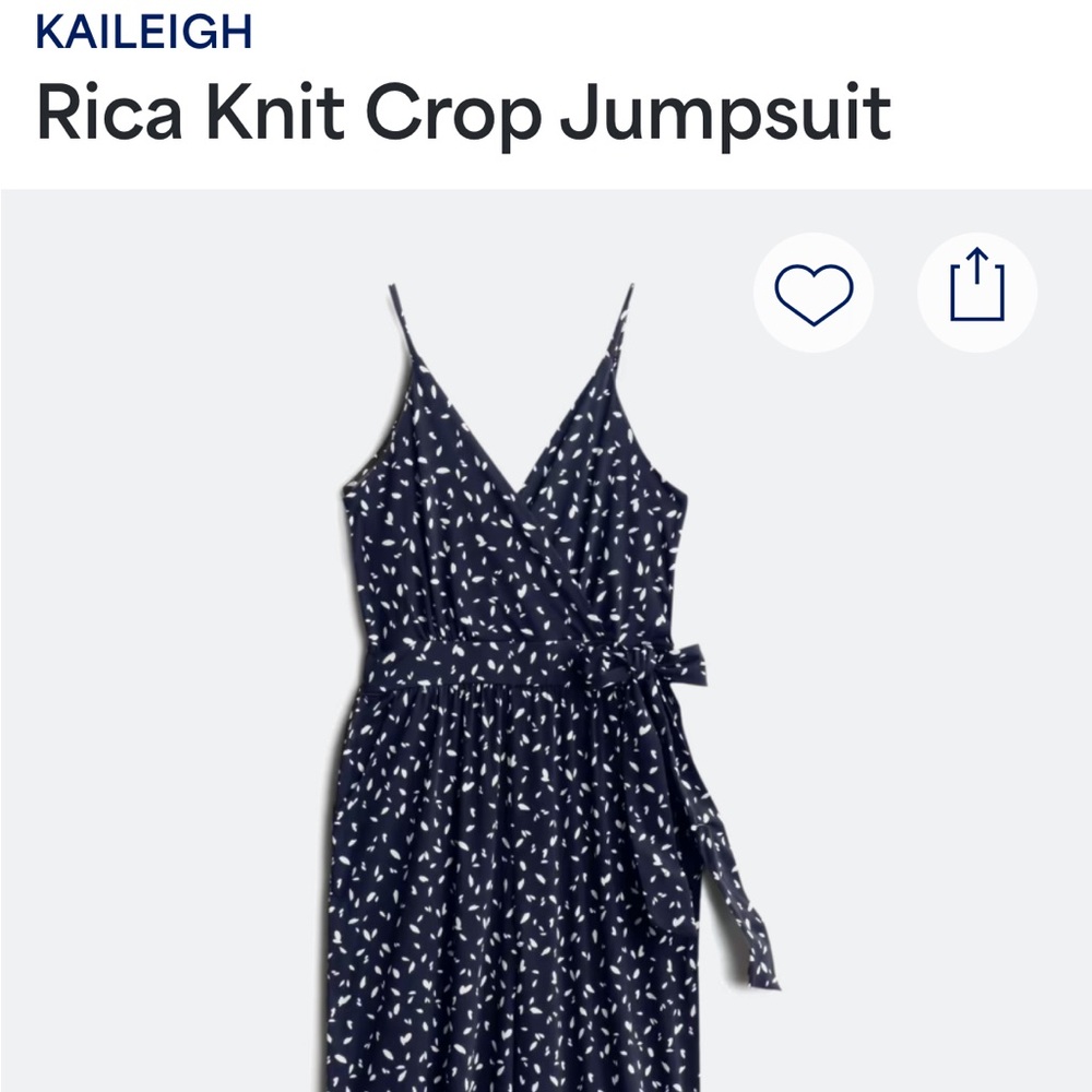 Stitchfix ~ Kaileigh Midnight Blue Patterned Jumpsuit